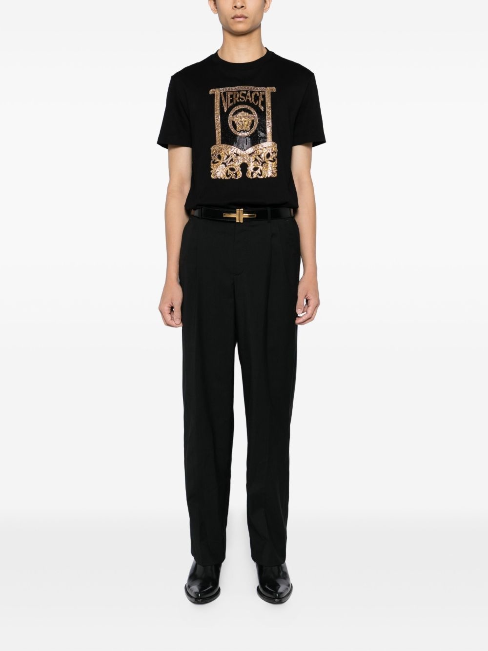 crystal-embellishment T-shirt - 2