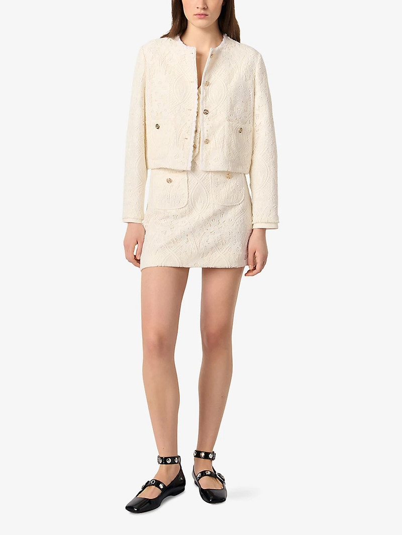 maje Guipure Cropped Woven Jacket outlook