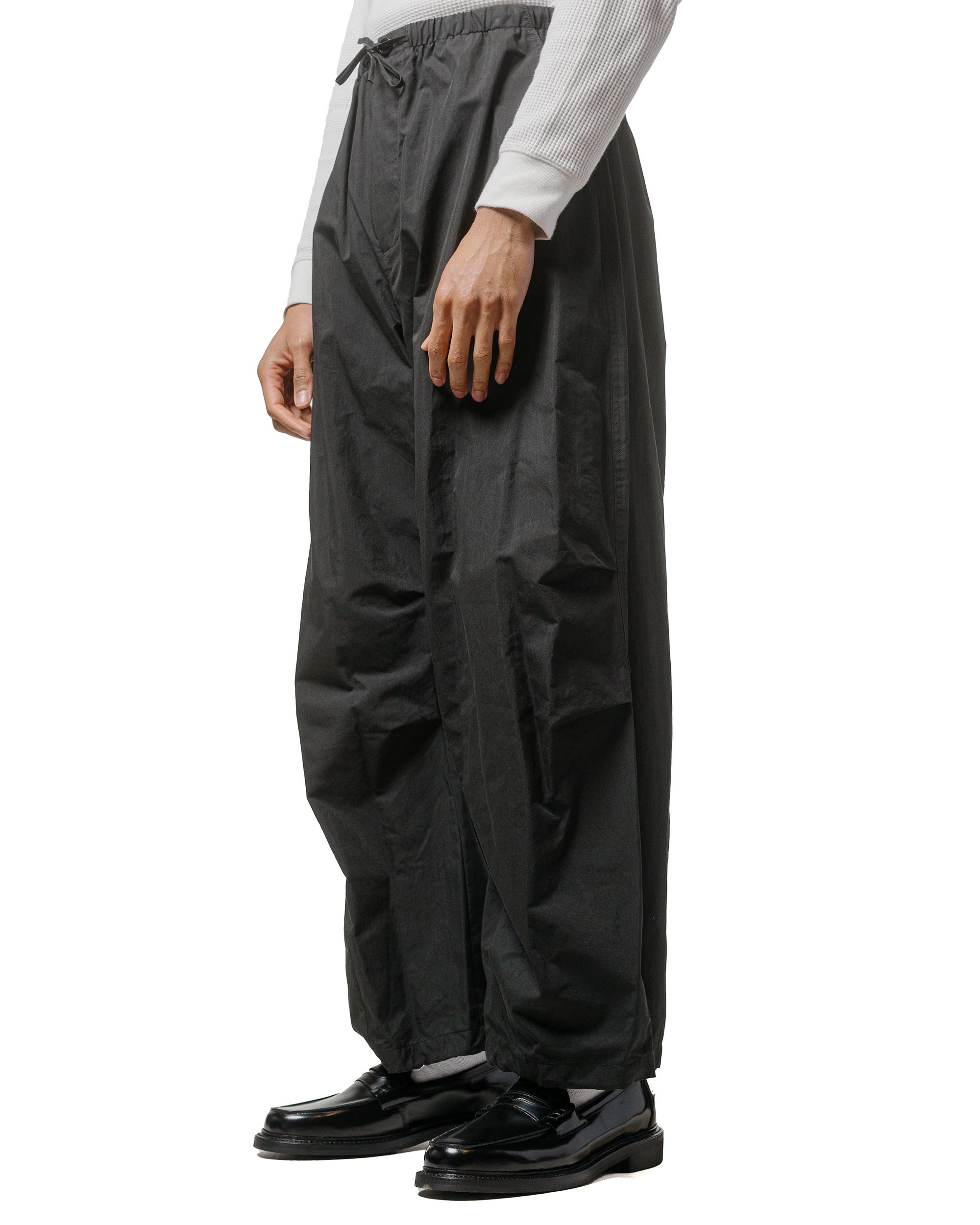 Drawstring Wide Fatigue Pants Black - 2