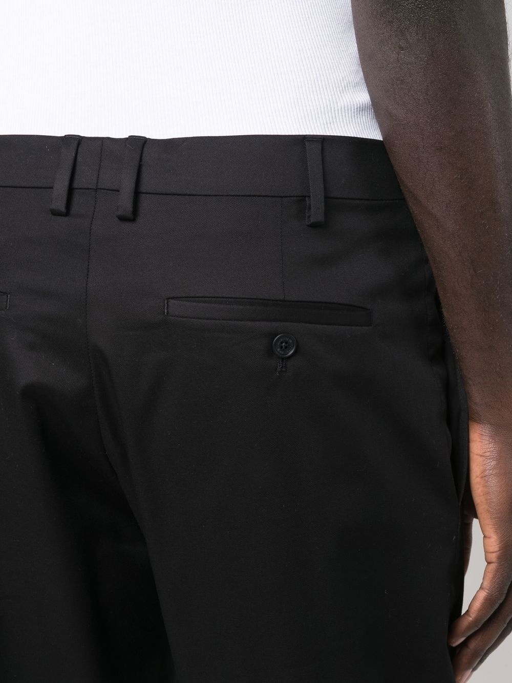 tapered-leg cotton trousers - 5