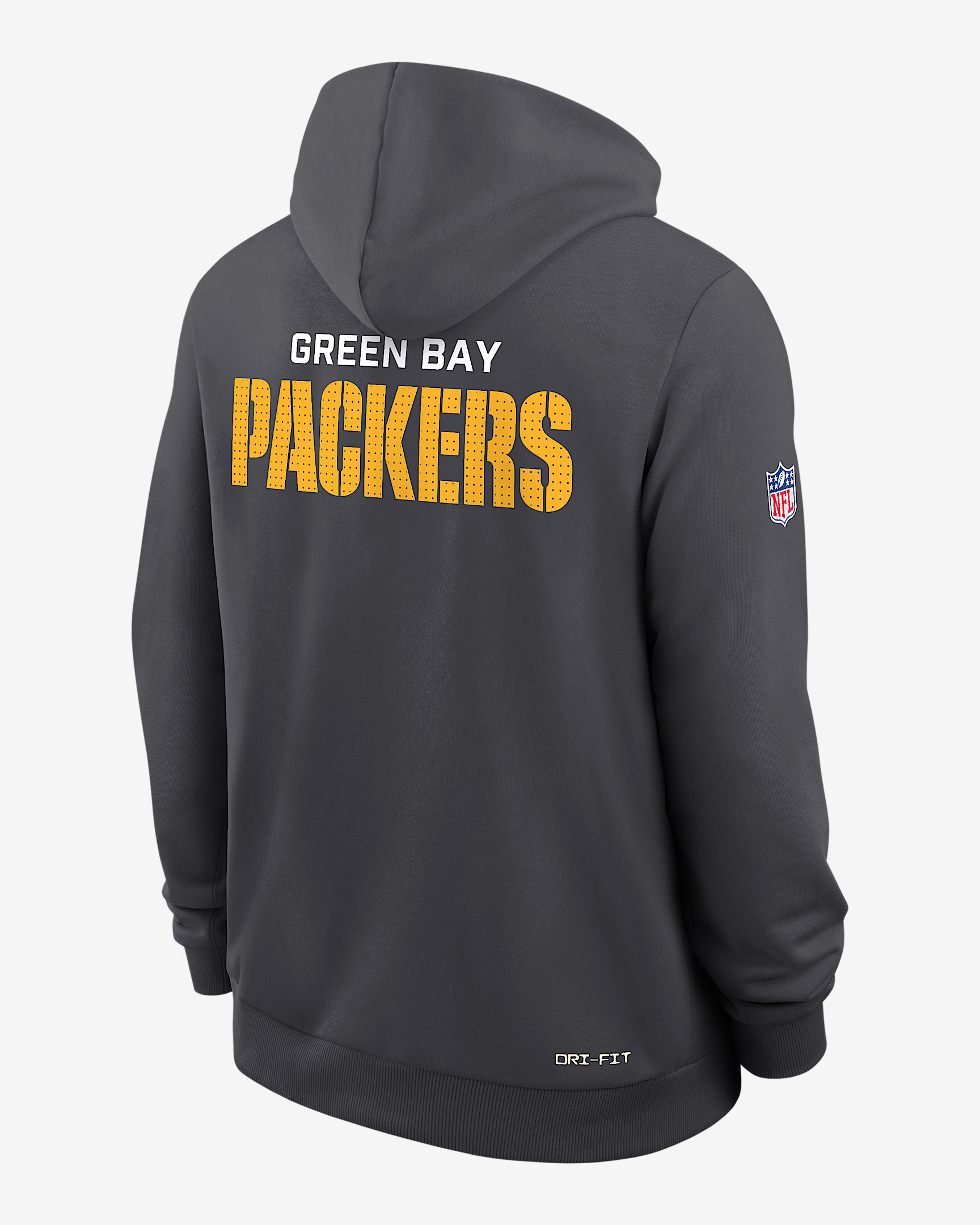 Green Bay Packers Initial Home Sideline Men's Nike Dri-FIT NFL Pullover Hoodie - 2
