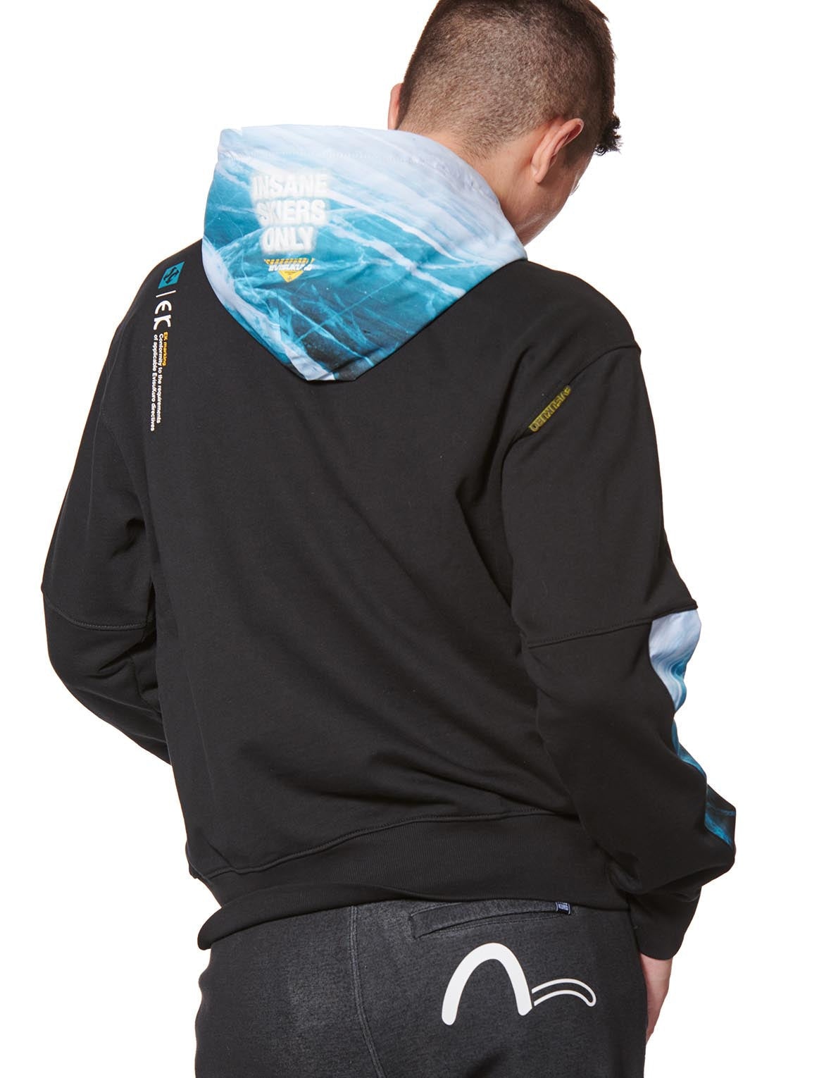 Glacier Print Panel Hoodie - 4