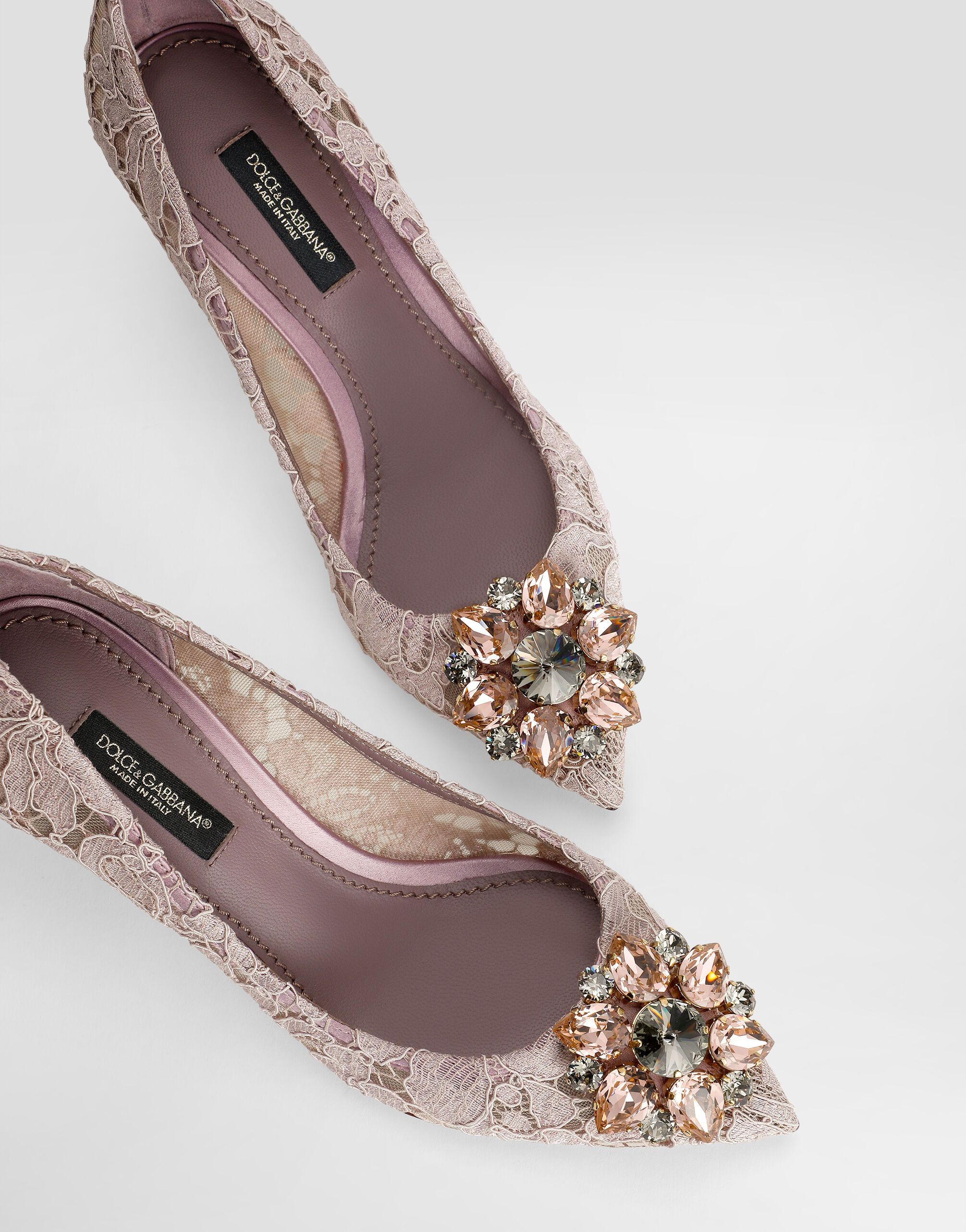 Pump in Taormina lace with crystals - 4