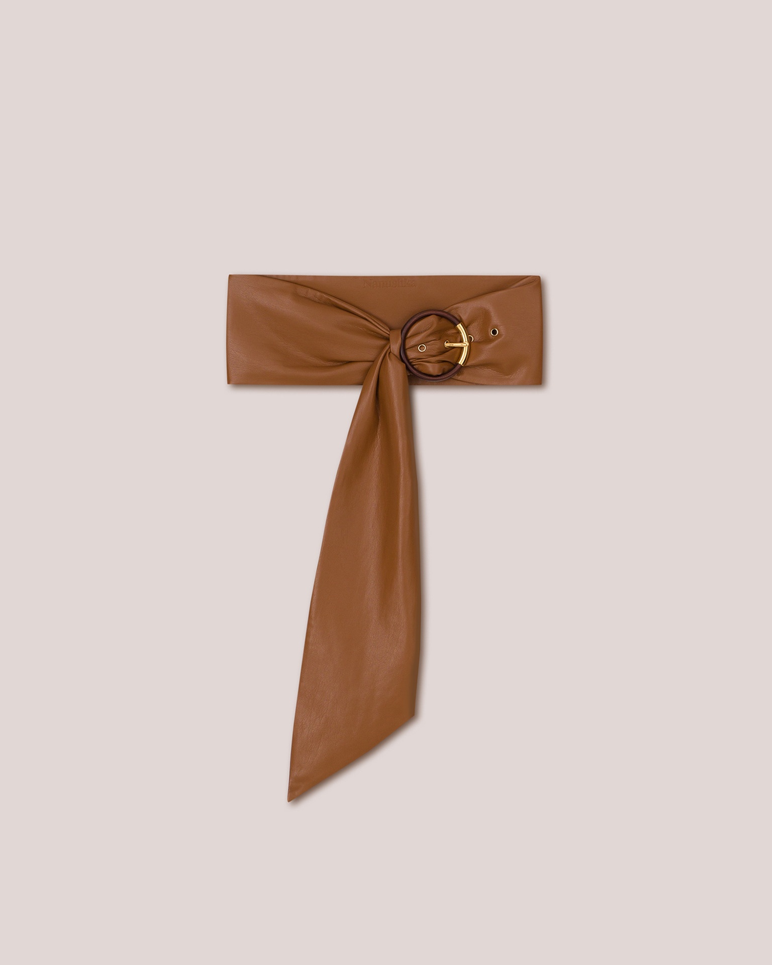 KALKI - OKOBOR™ alt-leather tassel rope belt - Tobacco - 1