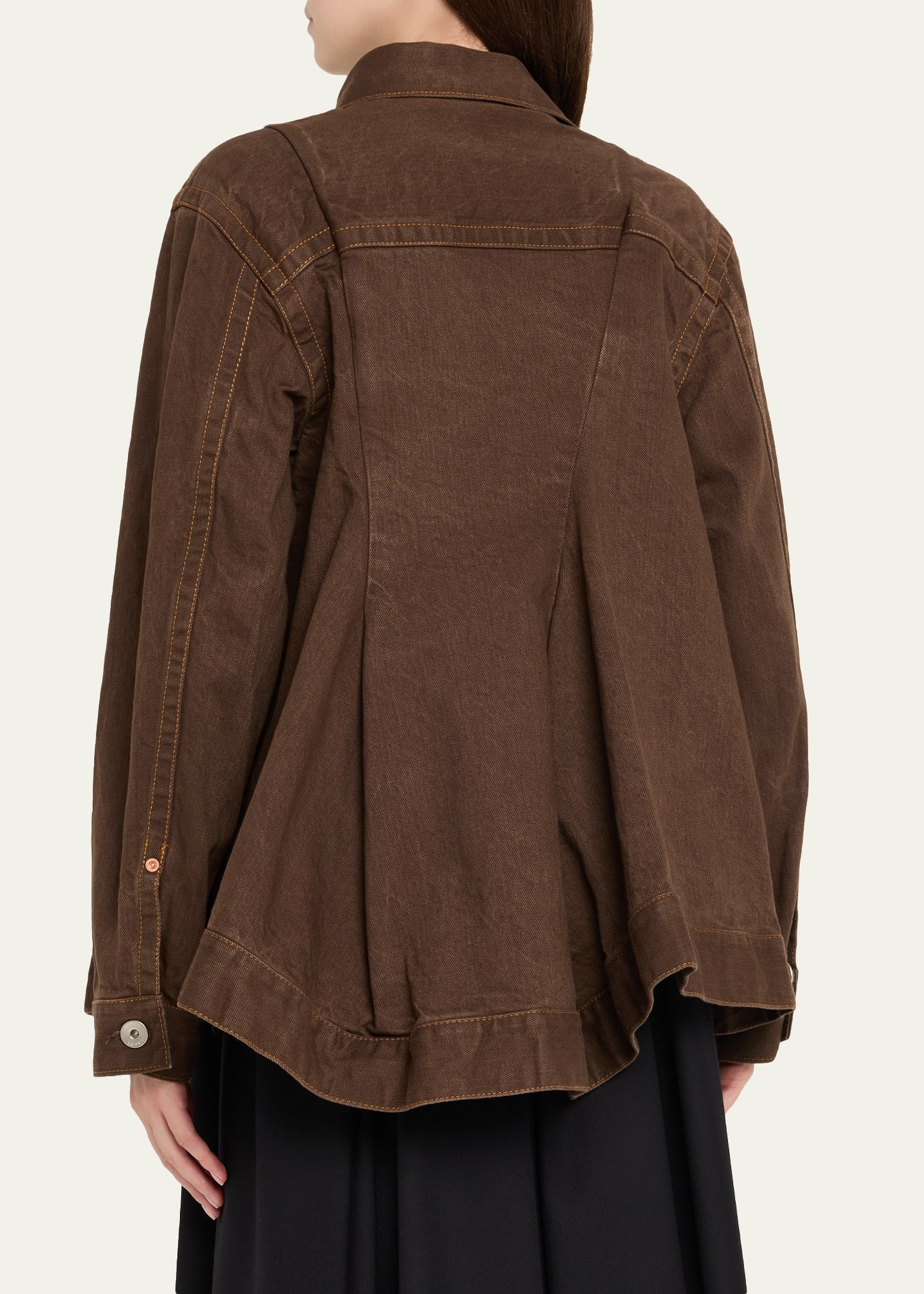 Asymmetric Denim Jacket - 3