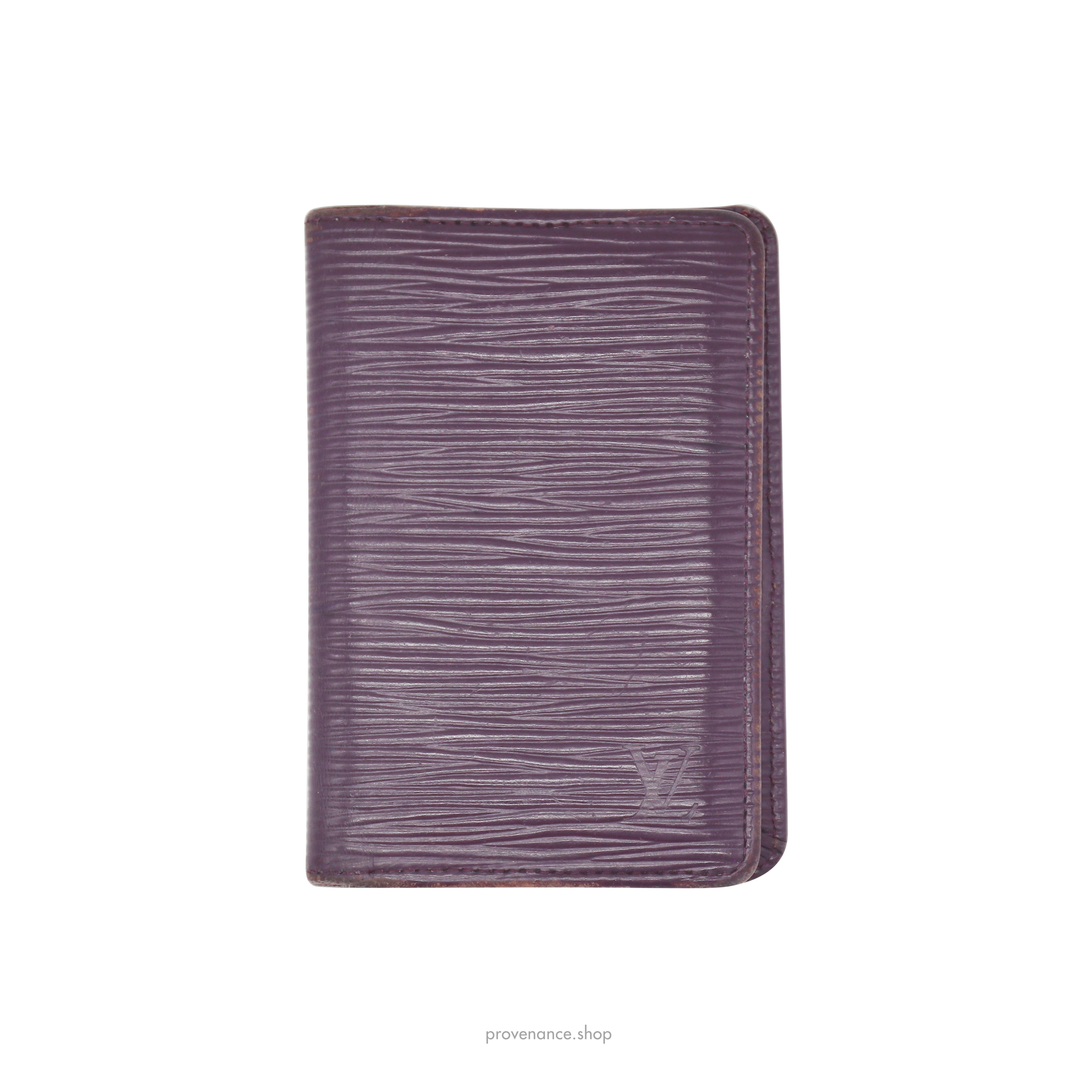 Louis Vuitton Pocket Organizer Wallet - Cassis Epi - 2