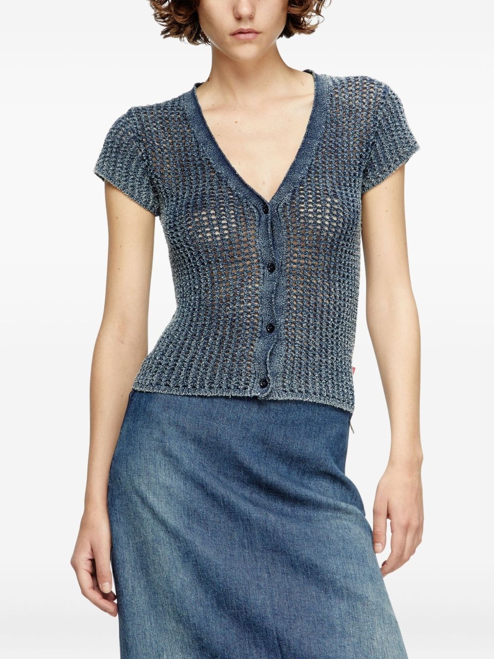 M-Rez knitted button-up cardigan - 3