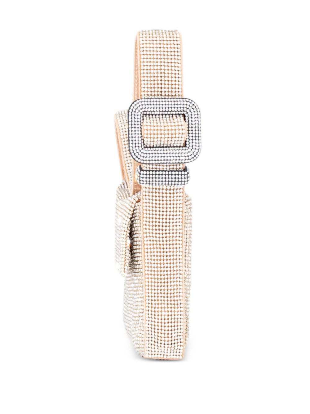 crystal-embellished buckle shoulder bag - 3