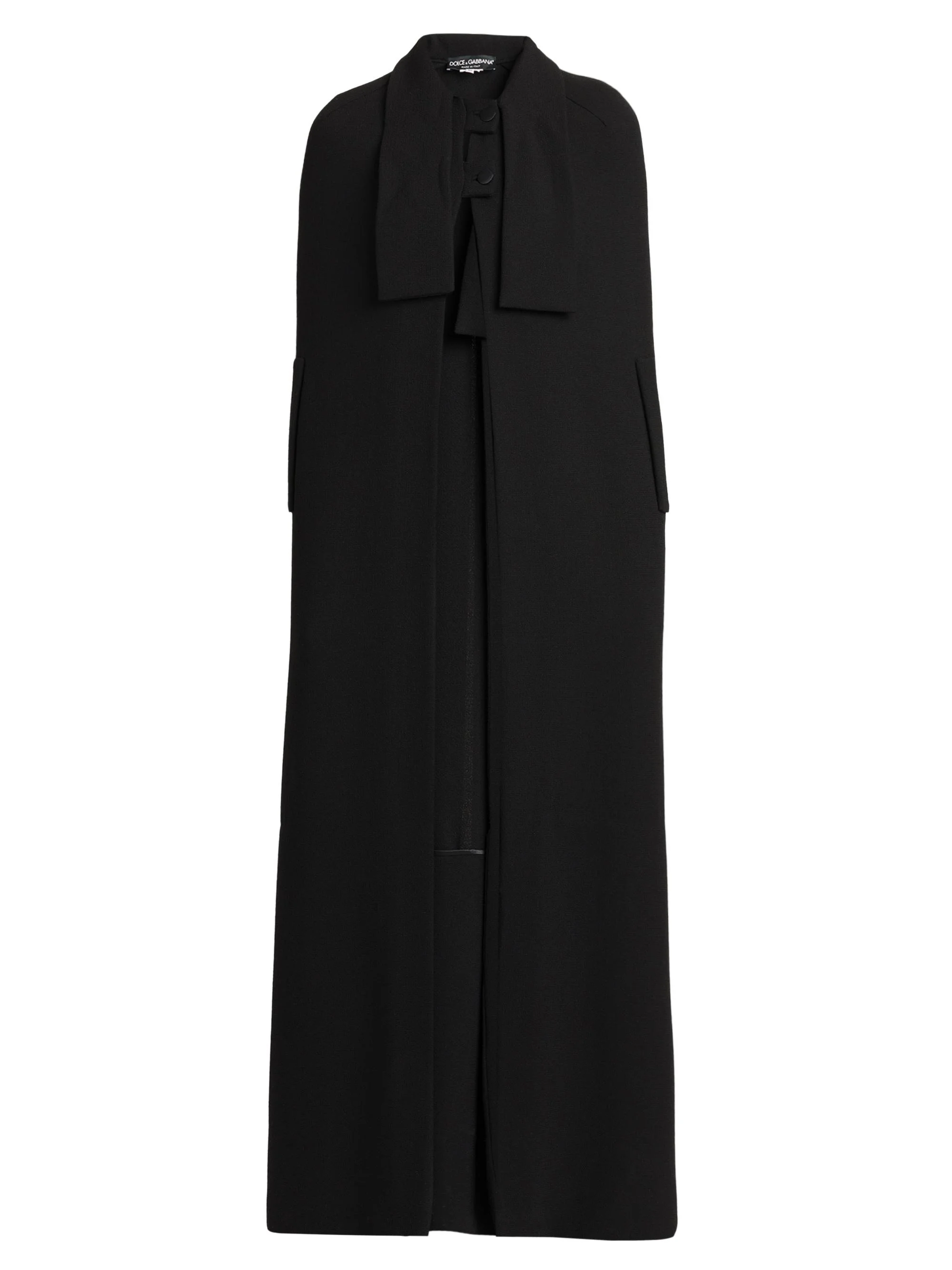 Women's Wool Long Coat - Nero - 1