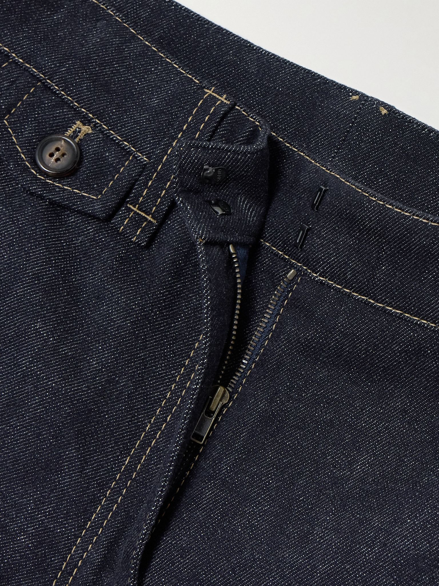 Cropped mid-rise wide-leg jeans Navy - 5