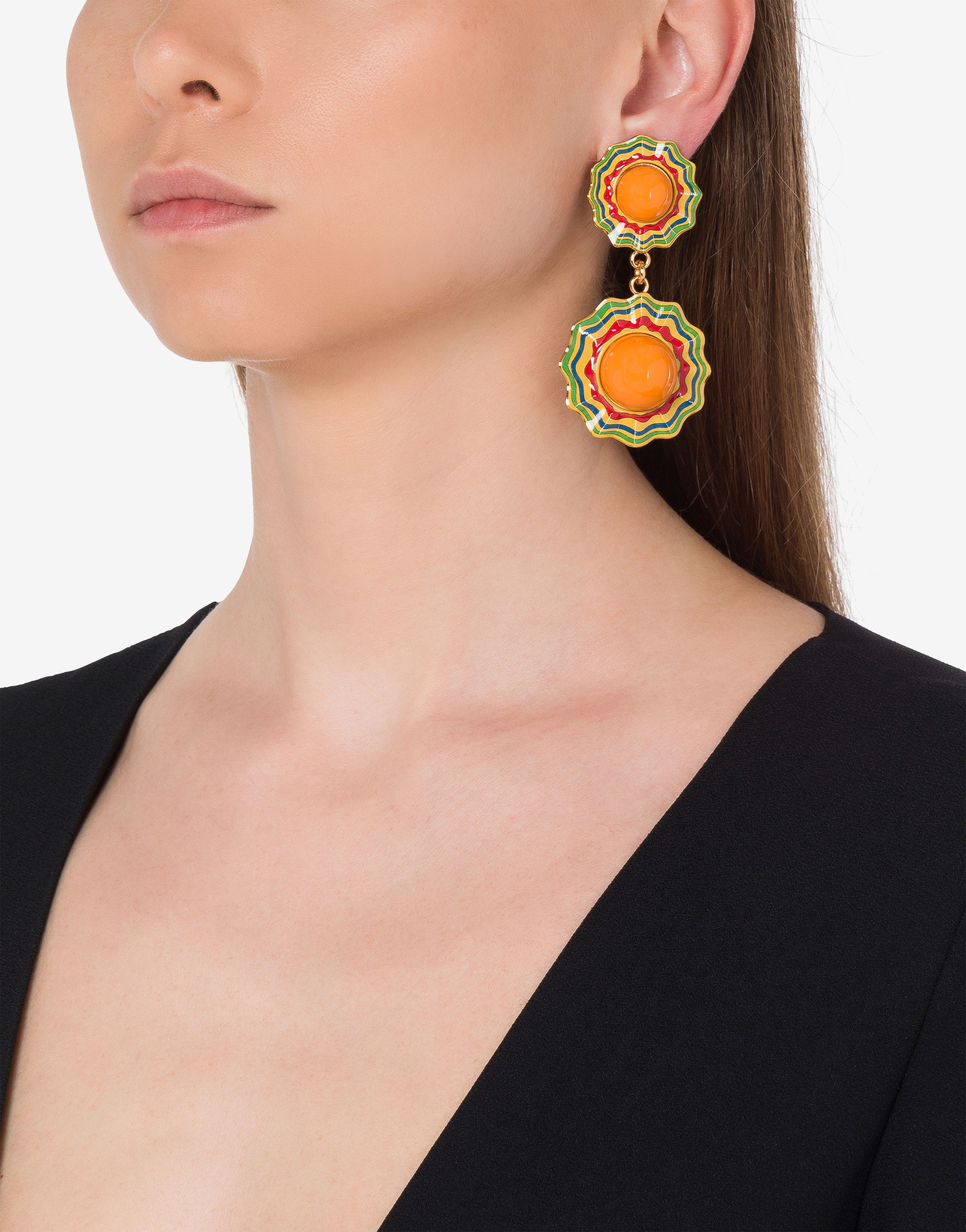 PSYCHEDELIC FLOWERS DROP EARRINGS - 4