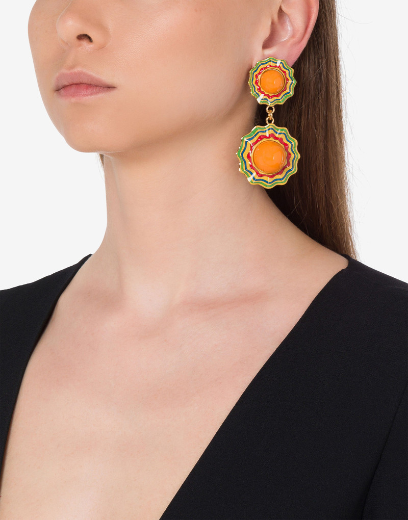 PSYCHEDELIC FLOWERS DROP EARRINGS 4