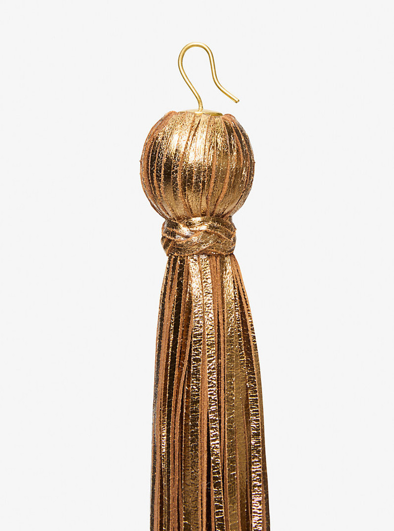 MICHAEL KORS COLLECTION Metallic Leather Tassel Earrings outlook
