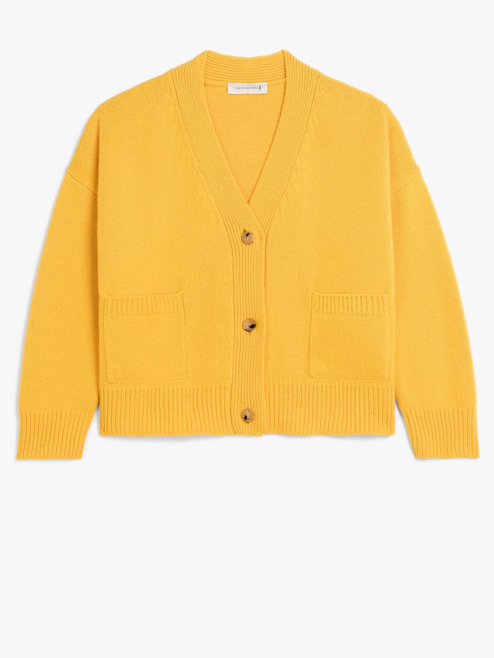KELLE YELLOW WOOL CARDIGAN - 1