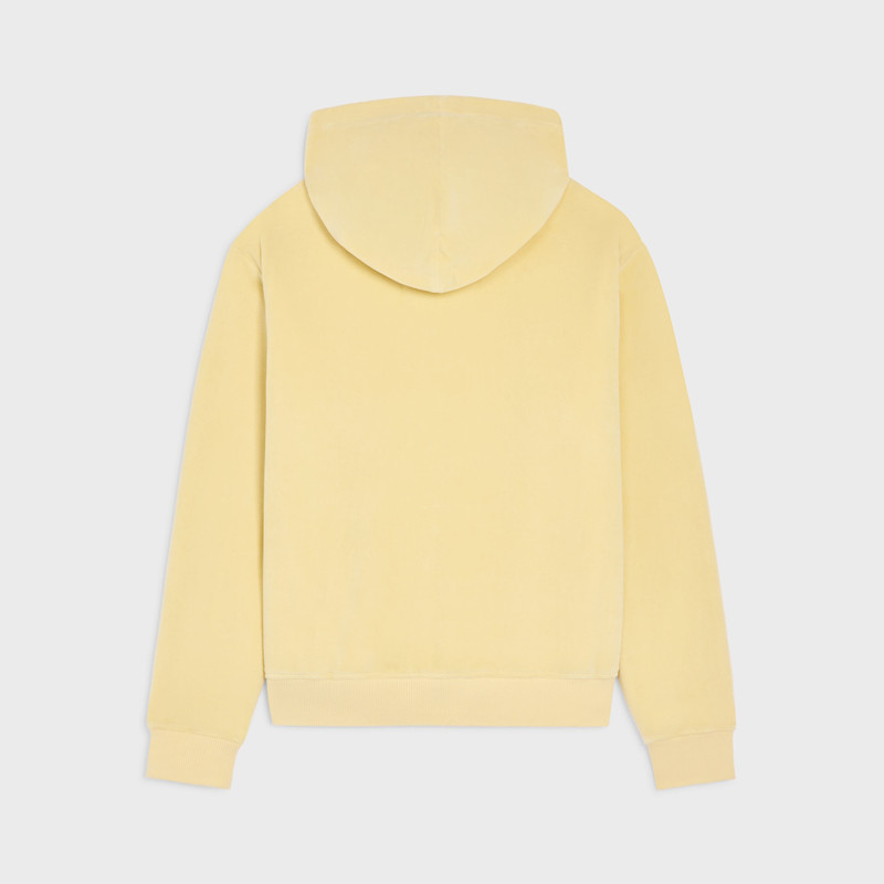 CELINE loose zip up hoodie IN VELVET COTTON outlook