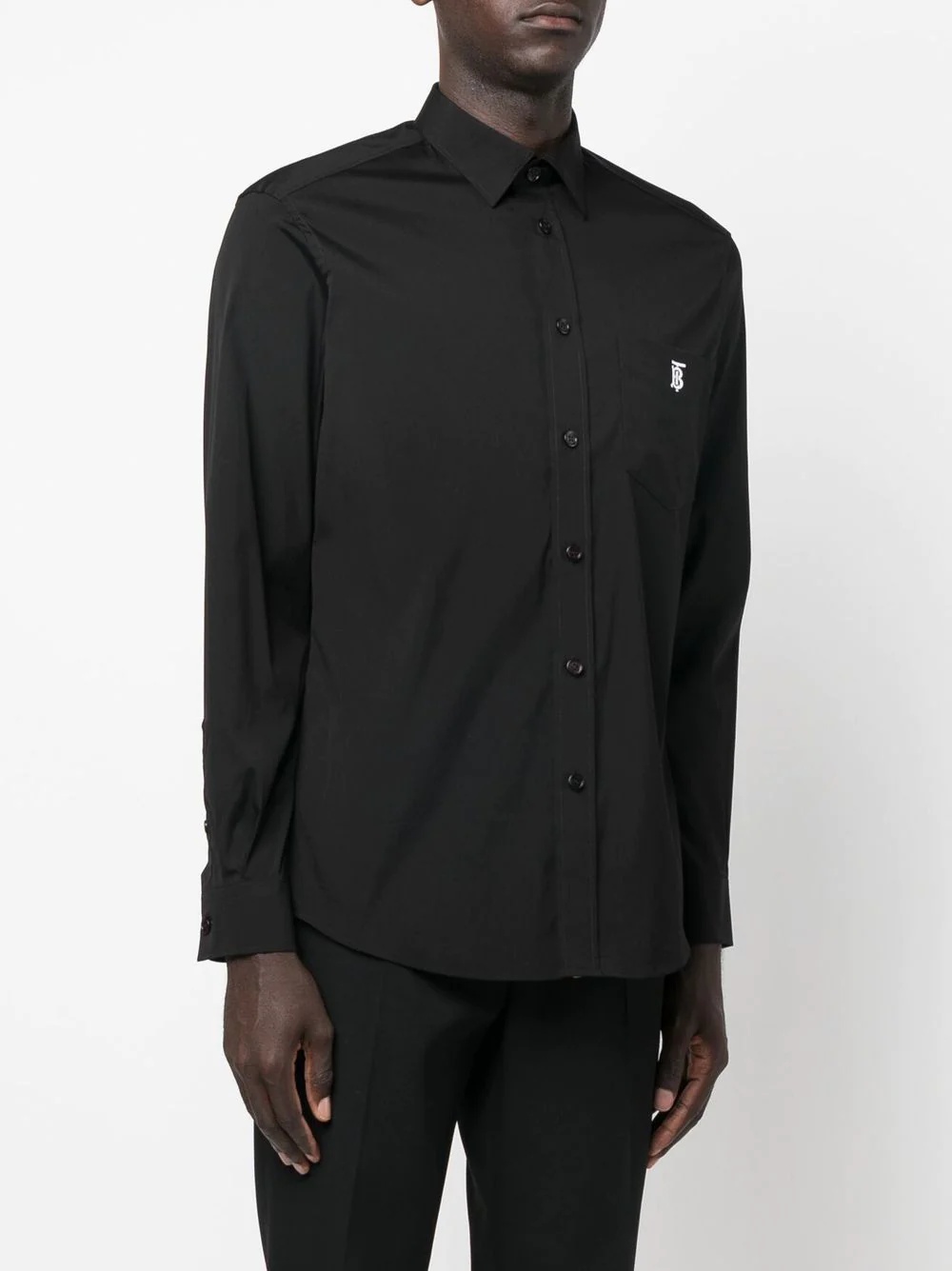 logo-embroidered shirt - 3