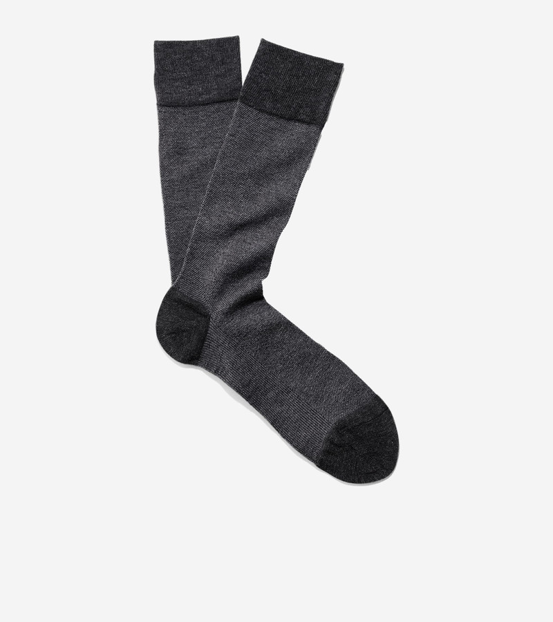 COLE HAAN Men's Pique Textured Crew Socks outlook