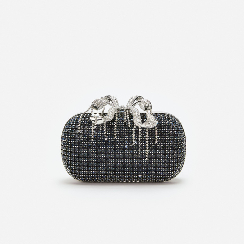 Navy Chainmail Clutch Bag 1