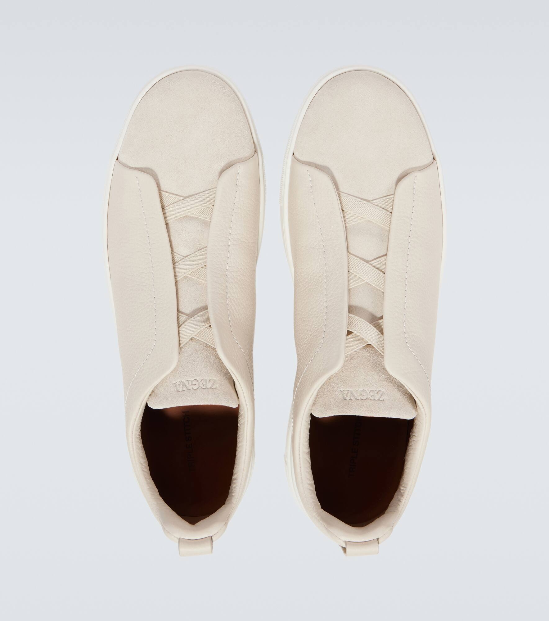 Triple Stitch leather sneakers - 4