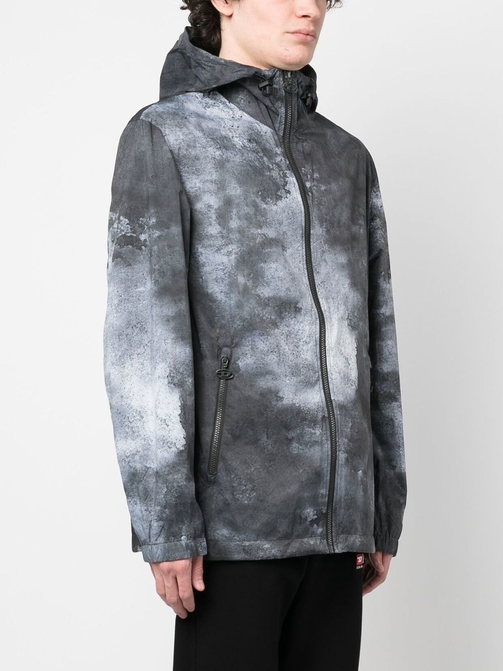 faded-effect hooded jacket - 4