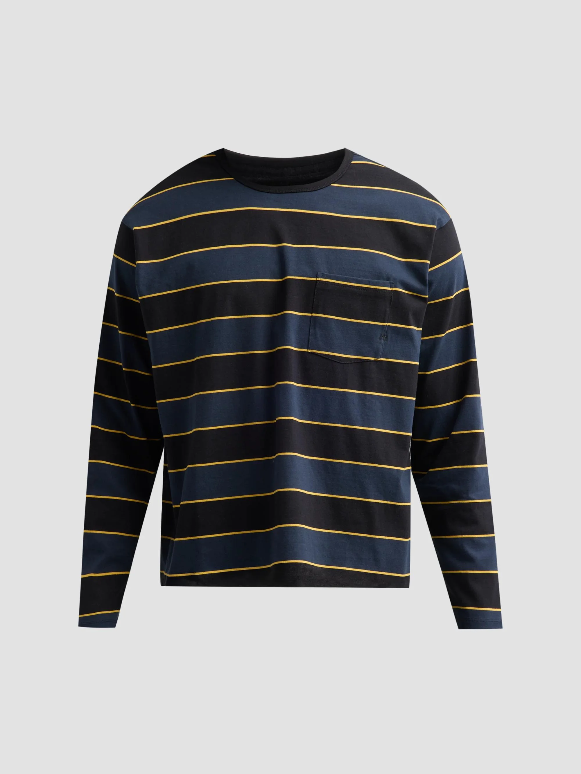 Men's Boxy Stripe Cotton Crewneck T-Shirt - Salute Multi - 1
