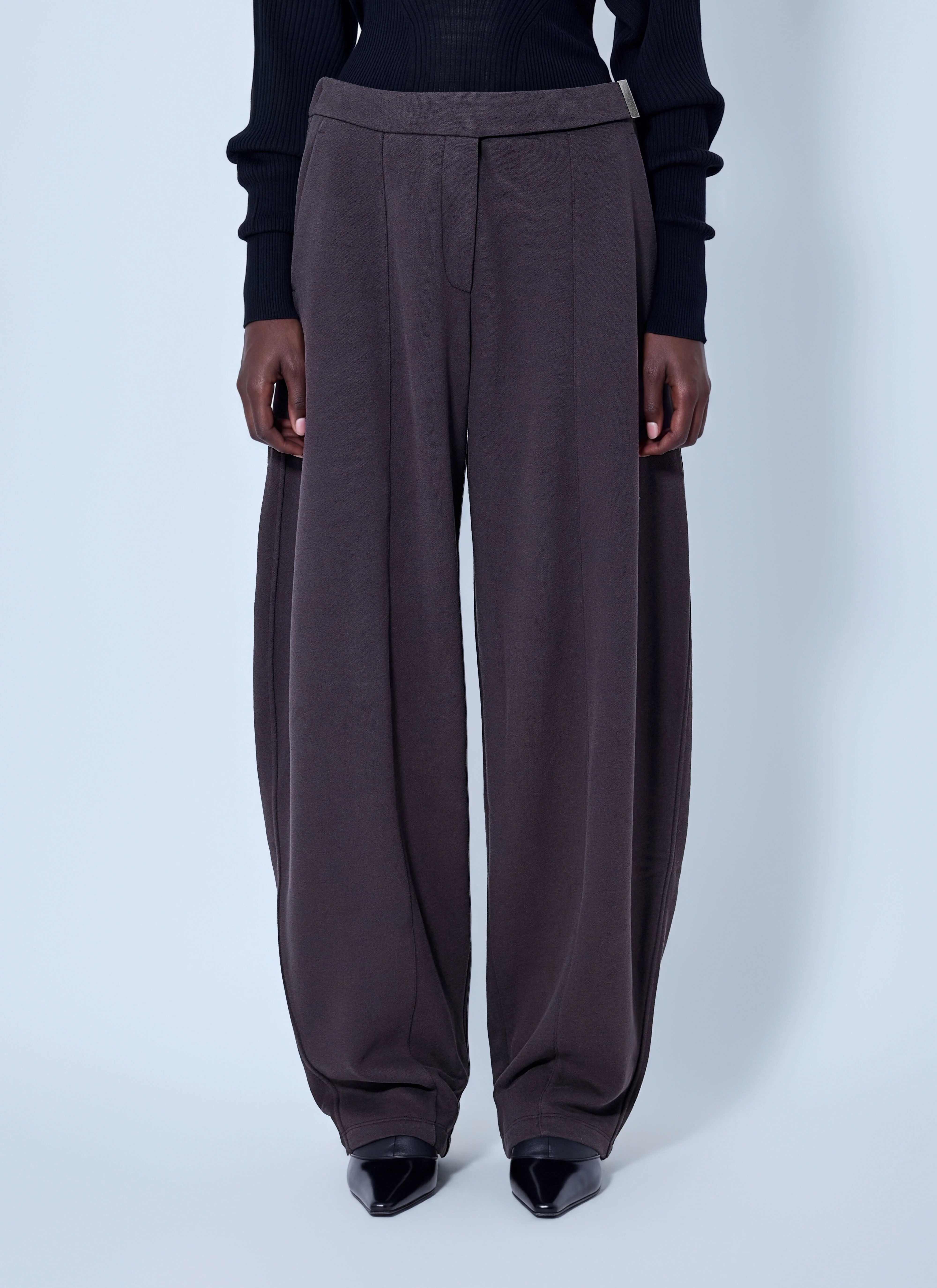 Wide-Leg Tailored Trousers - 1