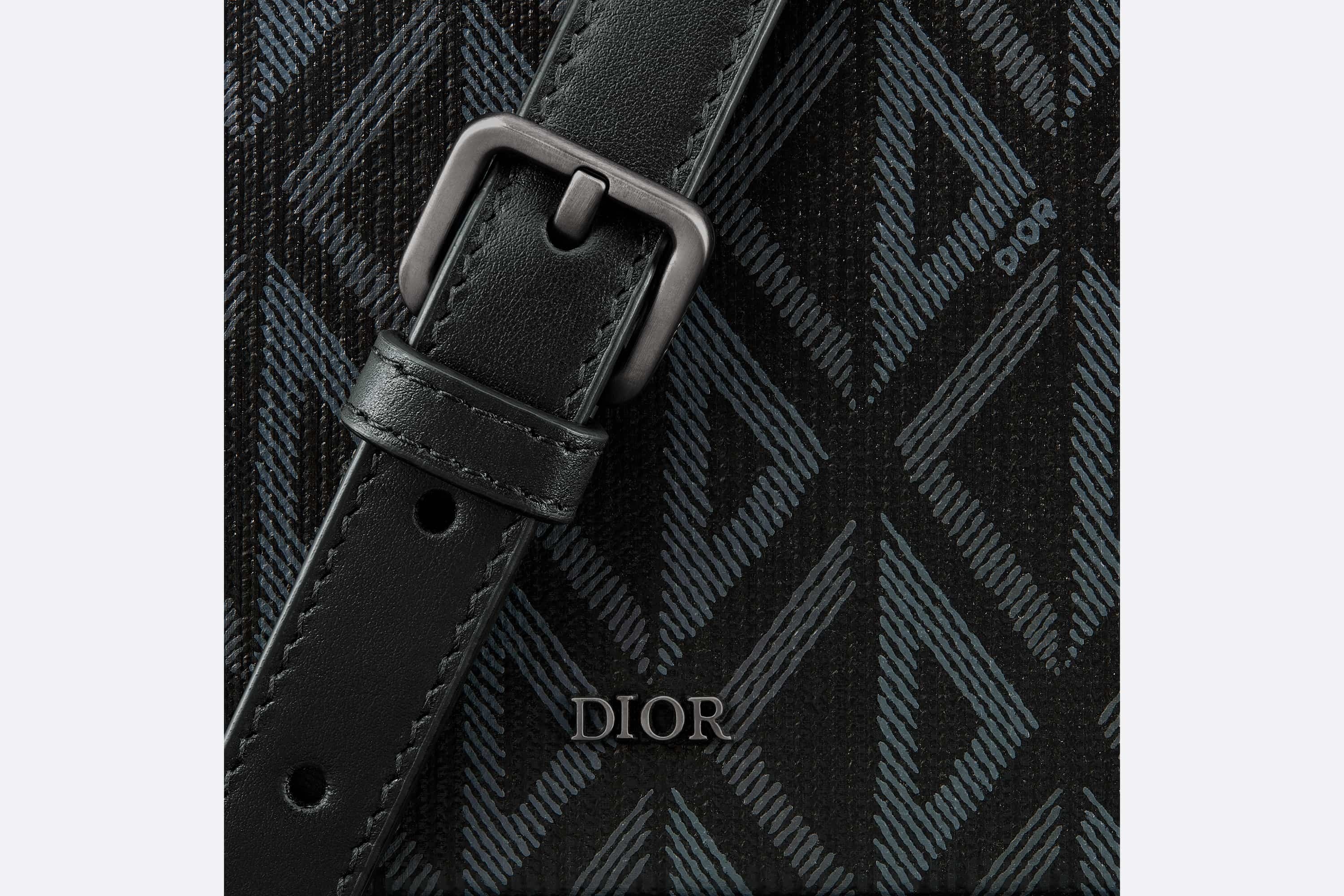 Reversible Belt Strap Black CD Diamond Canvas and Smooth Calfskin