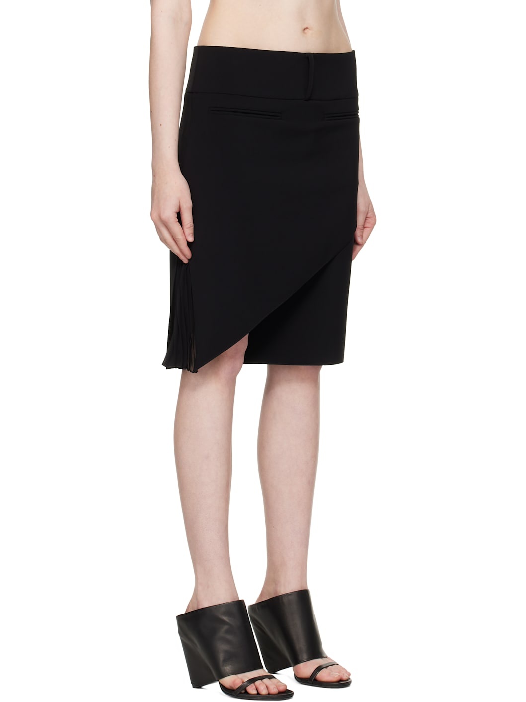Black Infinity Pleats Miniskirt - 2