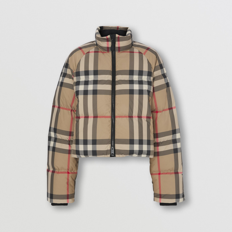 Check Cropped Puffer Jacket 1