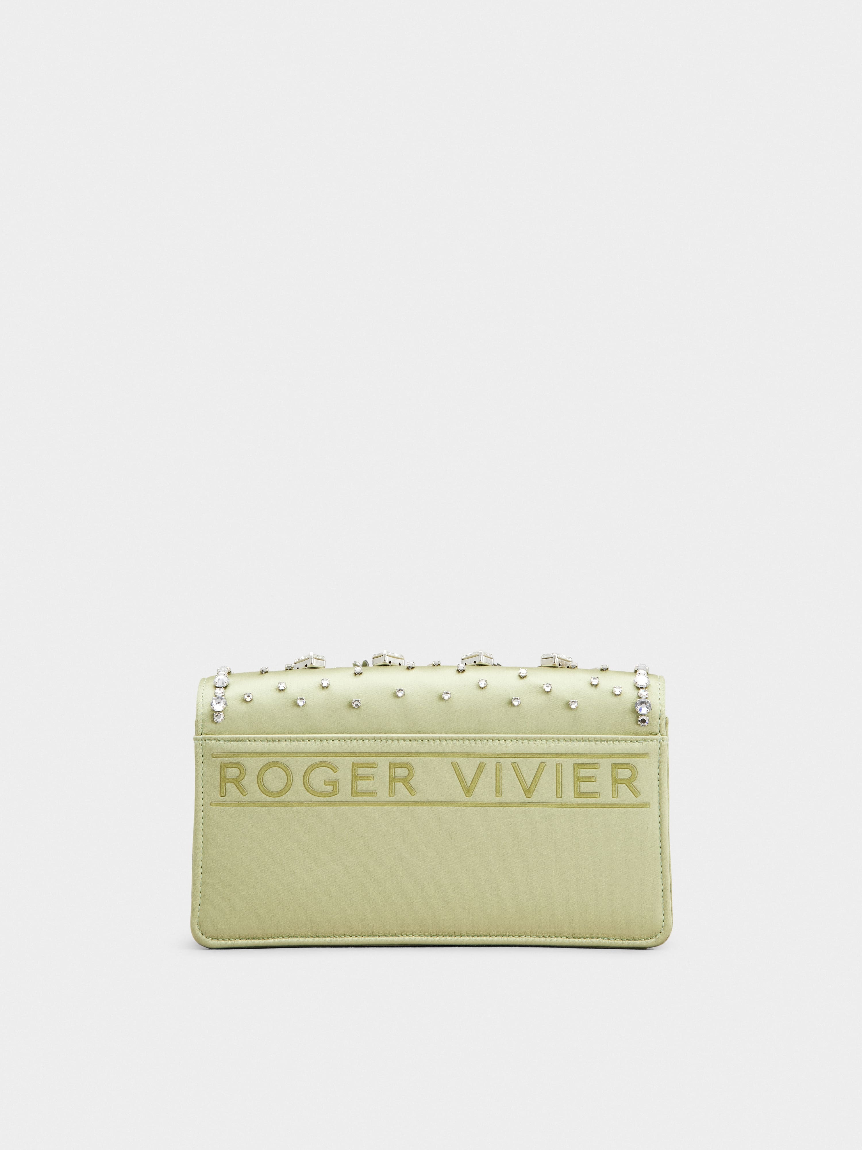 Viv' Choc Strass Flower Net Mini Bag in Satin - 5