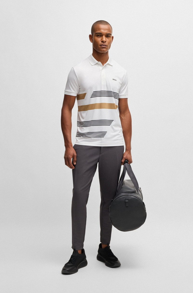 BOSS PADDY STRETCH-JERSEY POLO SHIRT WITH STRIPE PRINT outlook