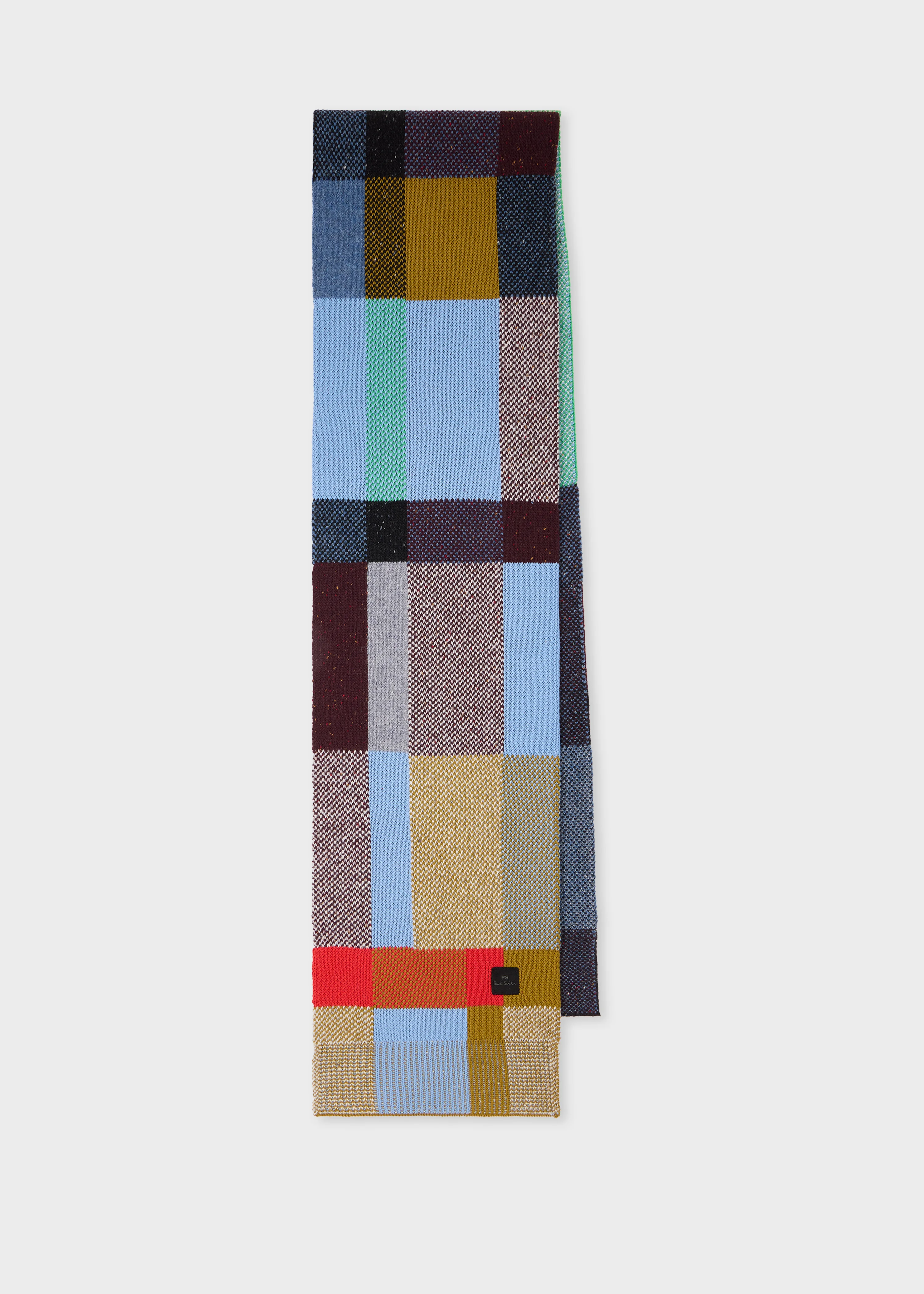 Wool-Cotton Colour-Block Scarf - 1