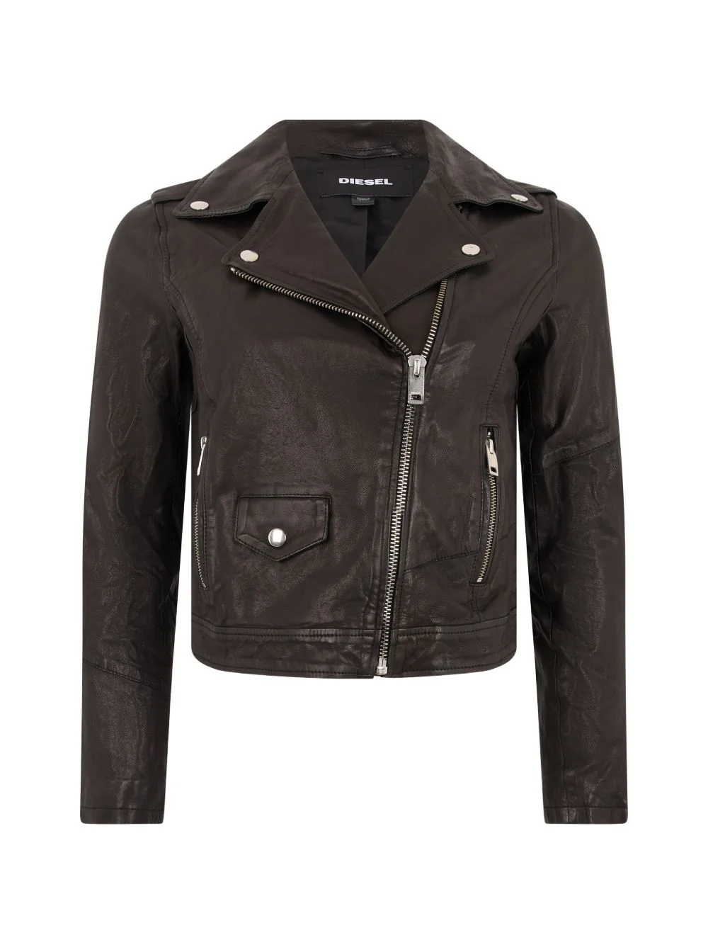 lambskin biker jacket - 1
