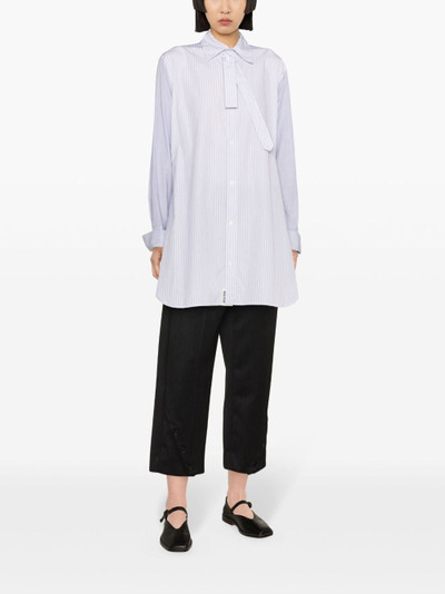 Yohji Yamamoto halo-stripe cotton shirt outlook