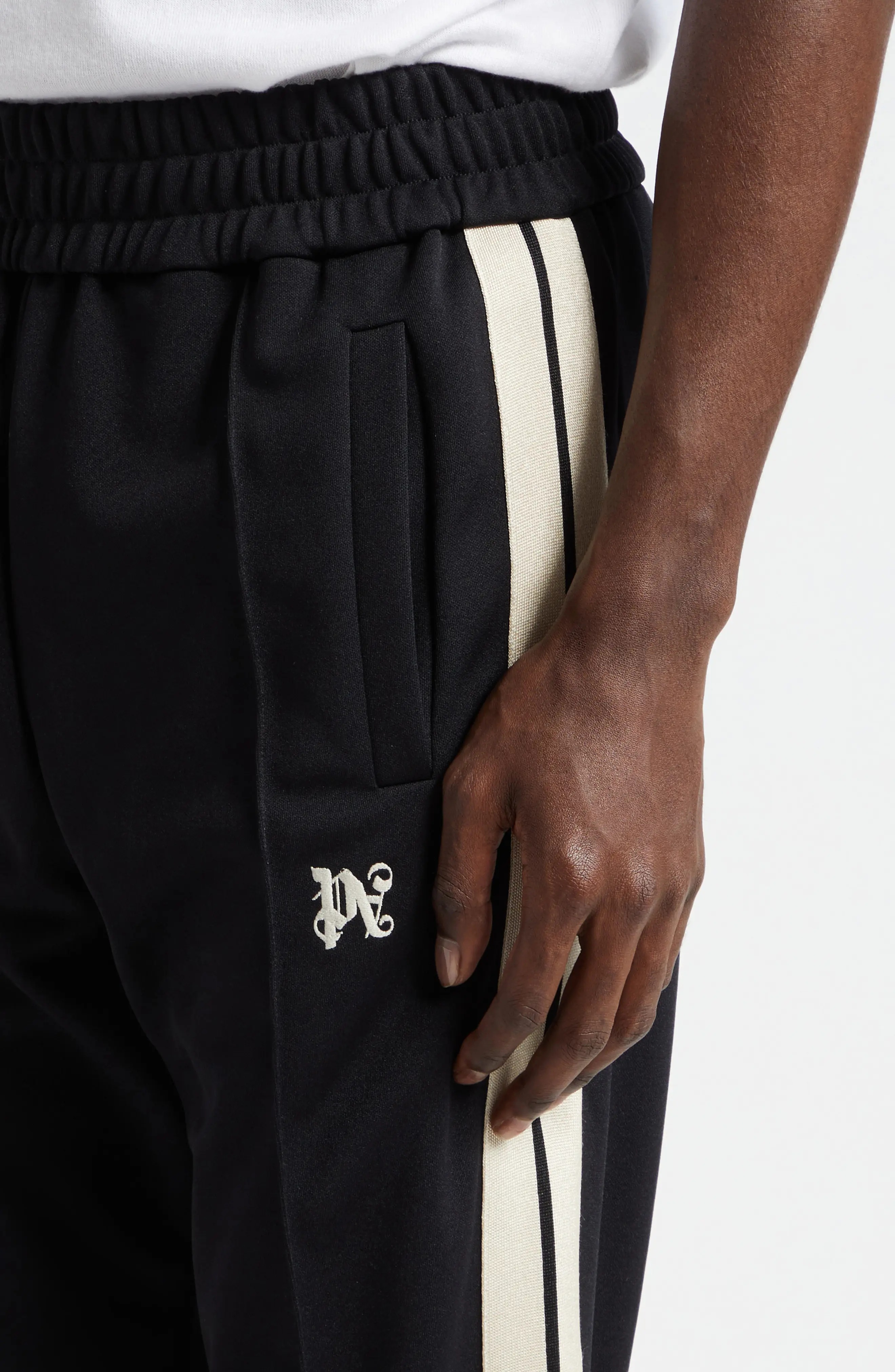 Monogram Embroidered Track Pants - 5