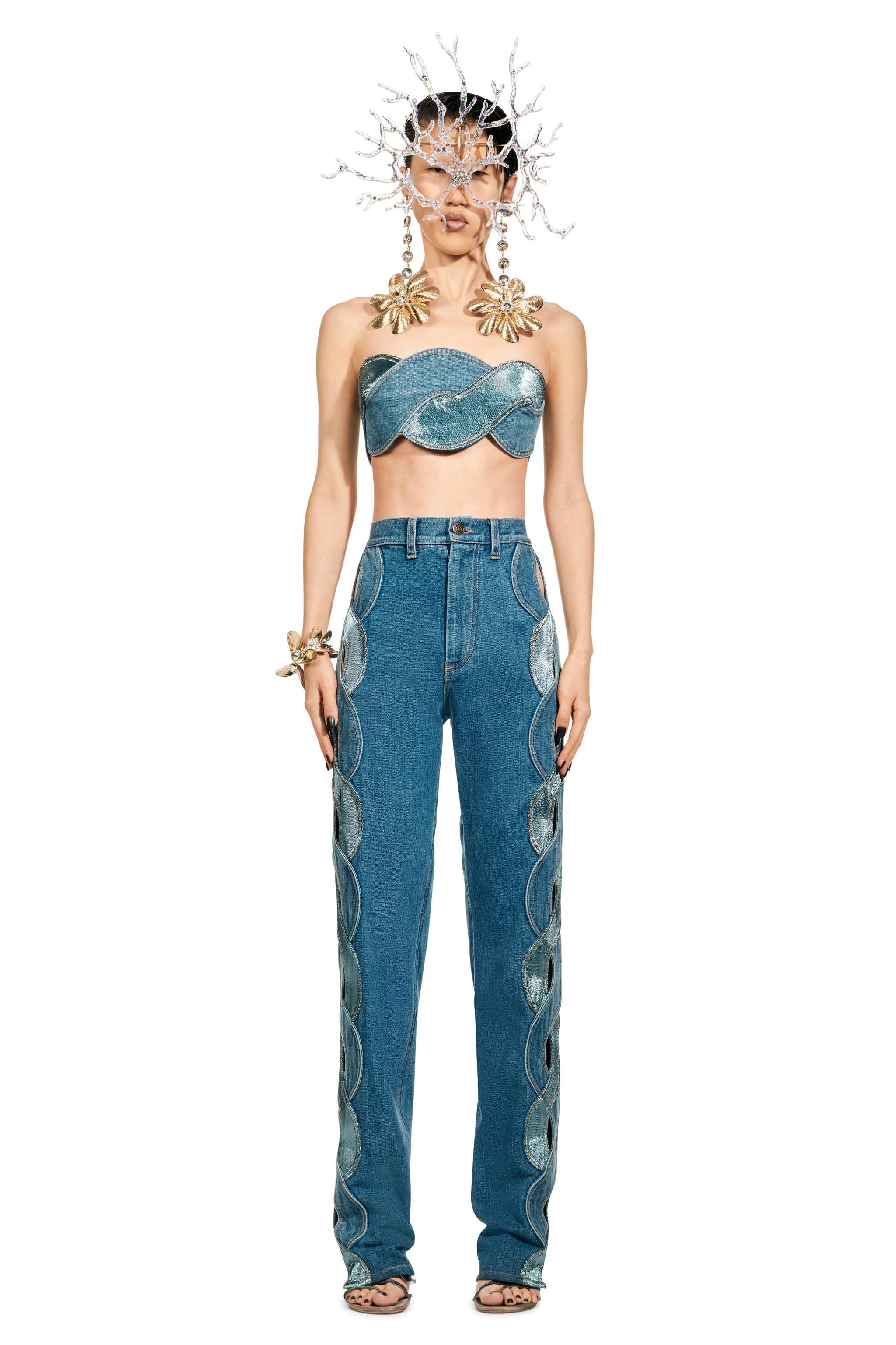 DENIM ROPE BANDEAU - 4