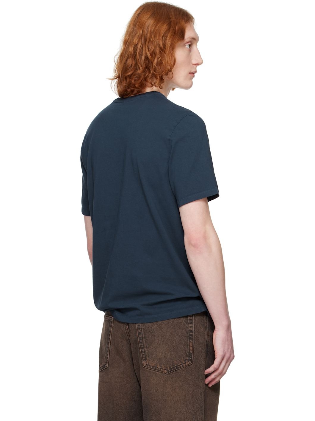 Navy Chillax Fox Patch Regular T-shirt - 3