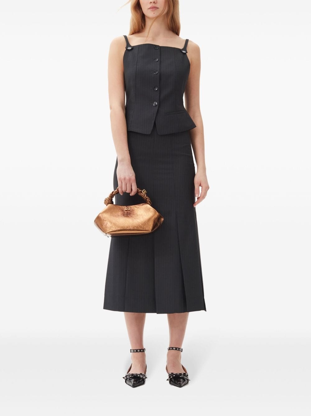 pinstripe-print vest - 2