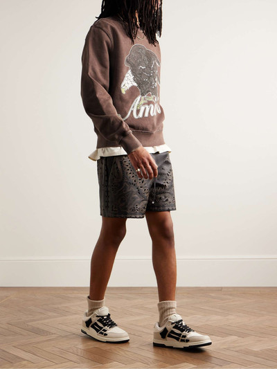 AMIRI Glittered Logo-Print Cotton-Jersey Sweatshirt outlook