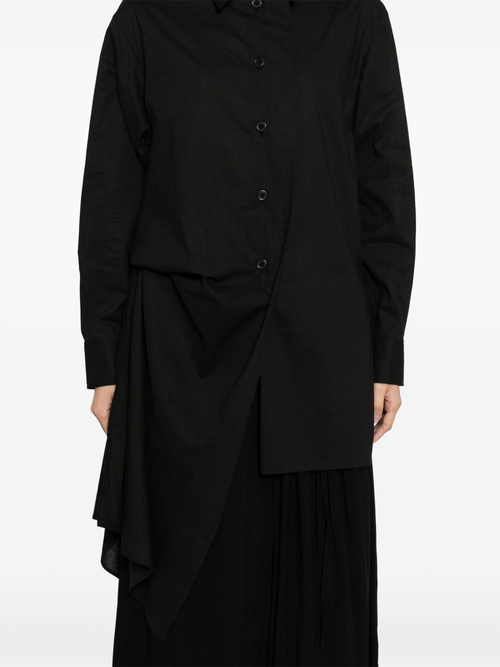 cotton asymmetric shirt - 5
