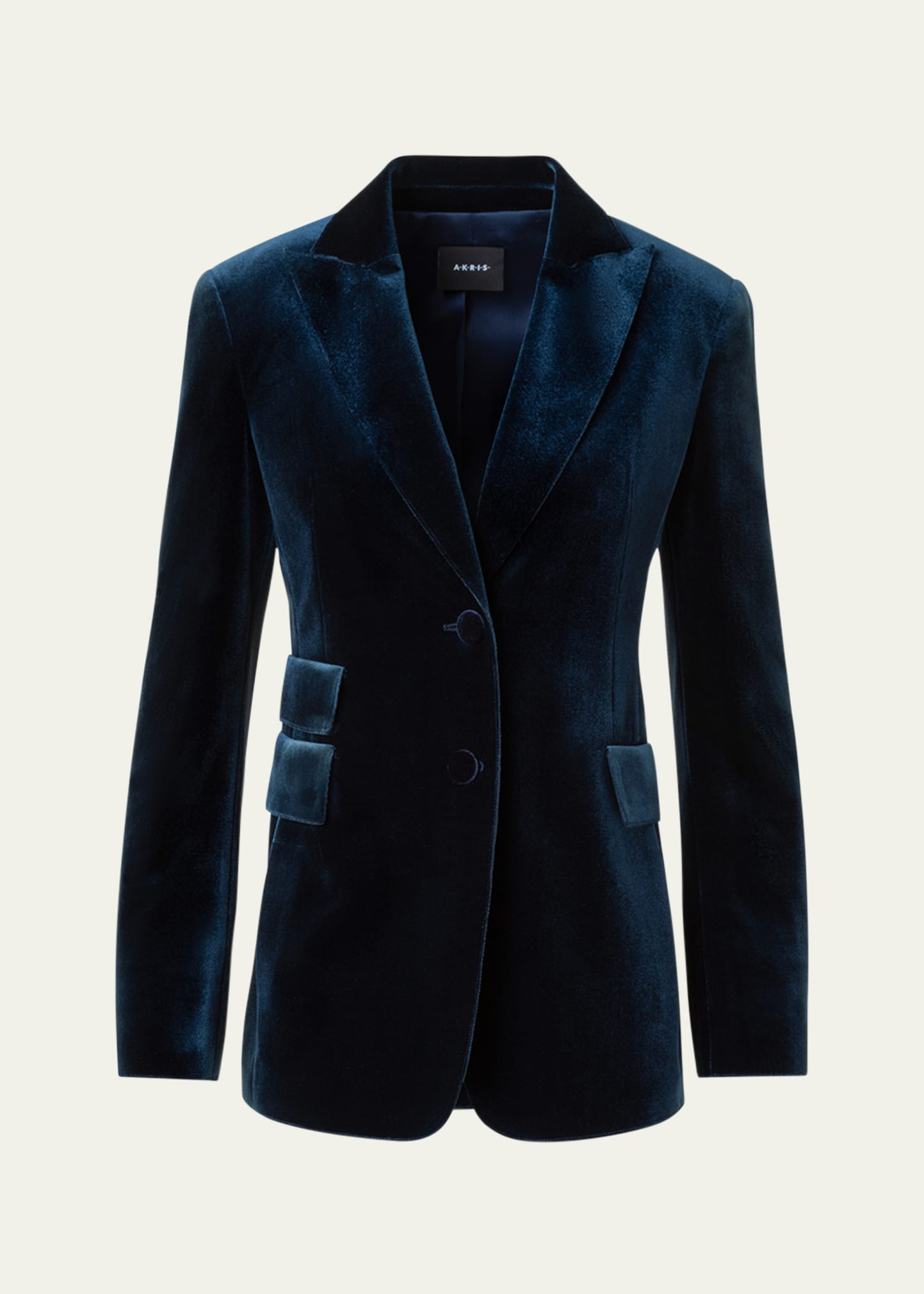 Percival Techno Velvet Stretch Single-Breasted Jacket - 1