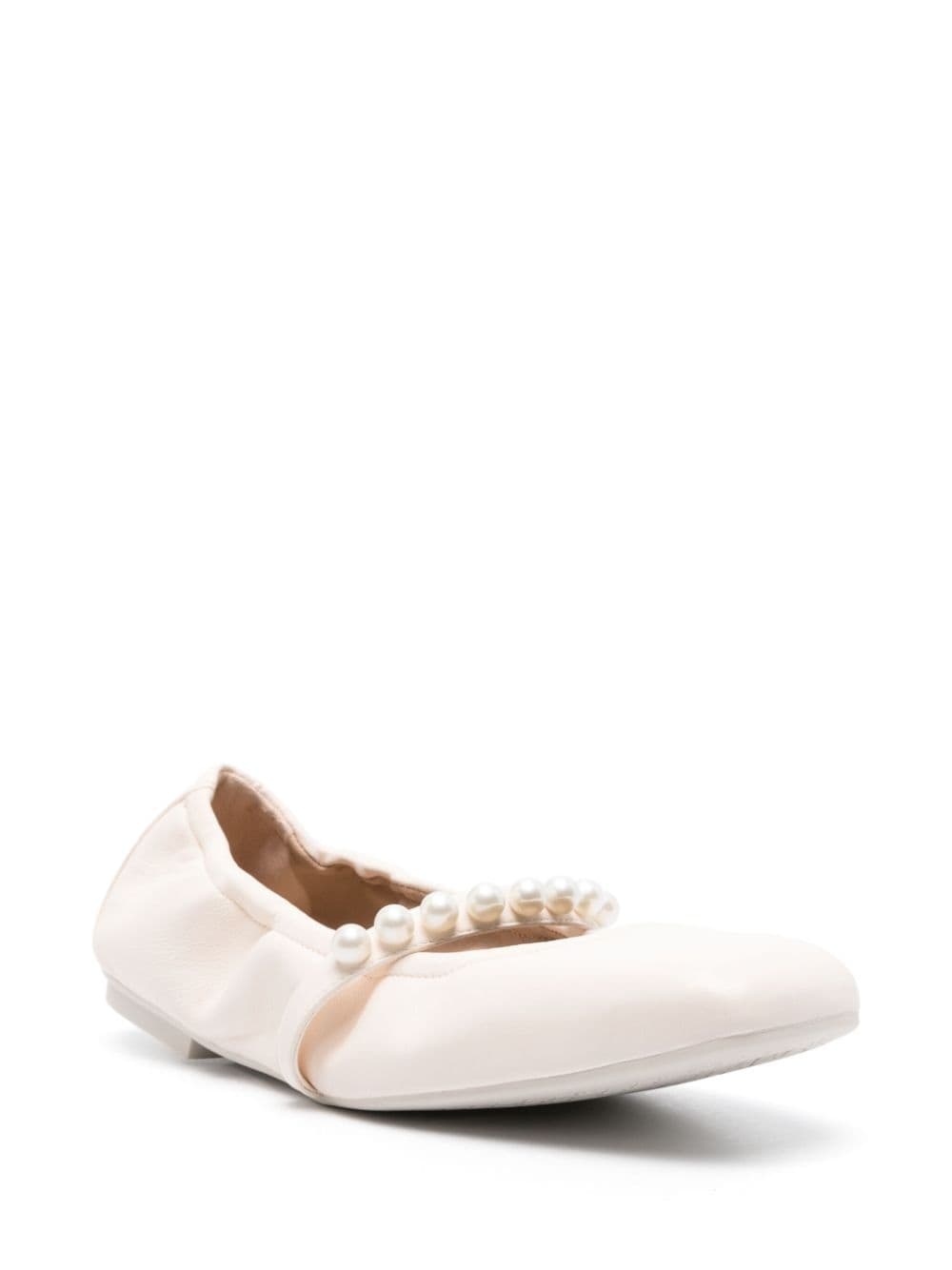 Goldie leather ballerina shoes - 2