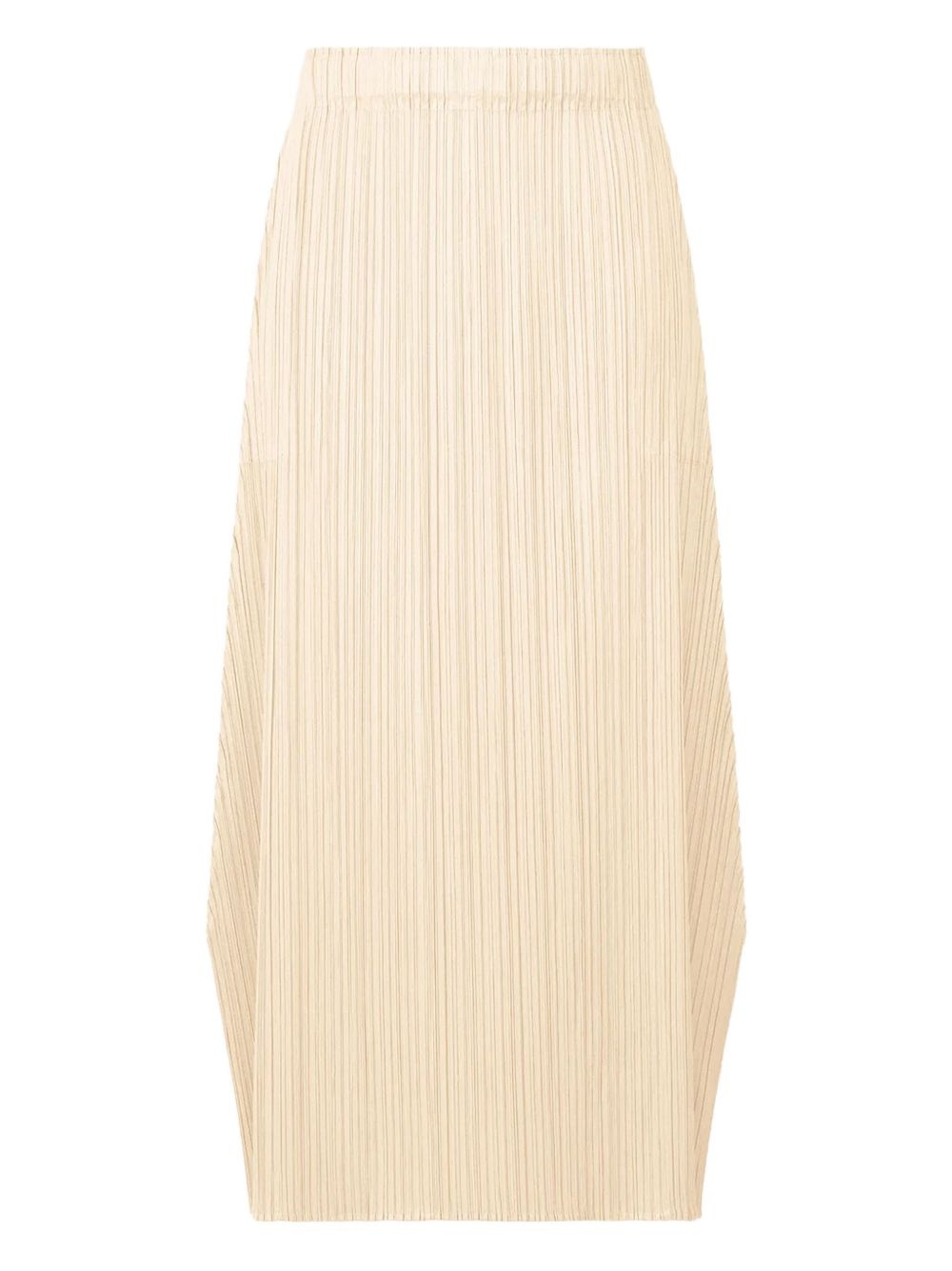 plissé-effect midi skirt - 1