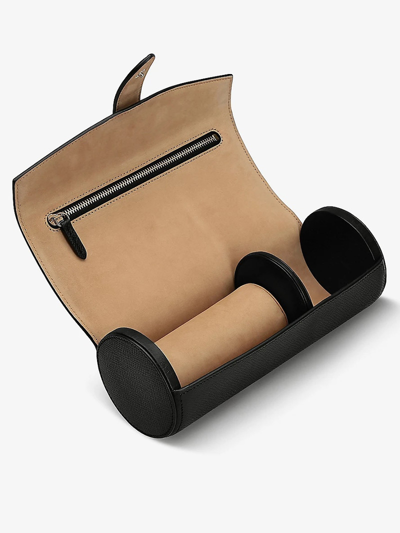 Smythson Panama calf leather watch and jewellery roll outlook