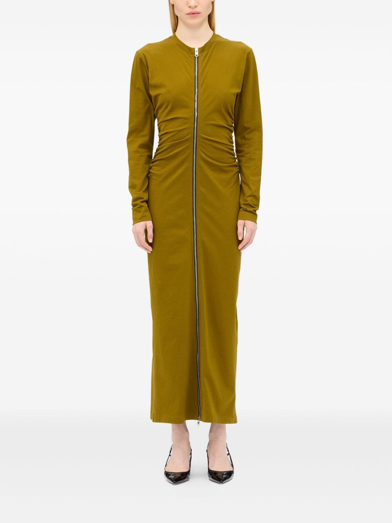MSGM zip-front gathered dress outlook