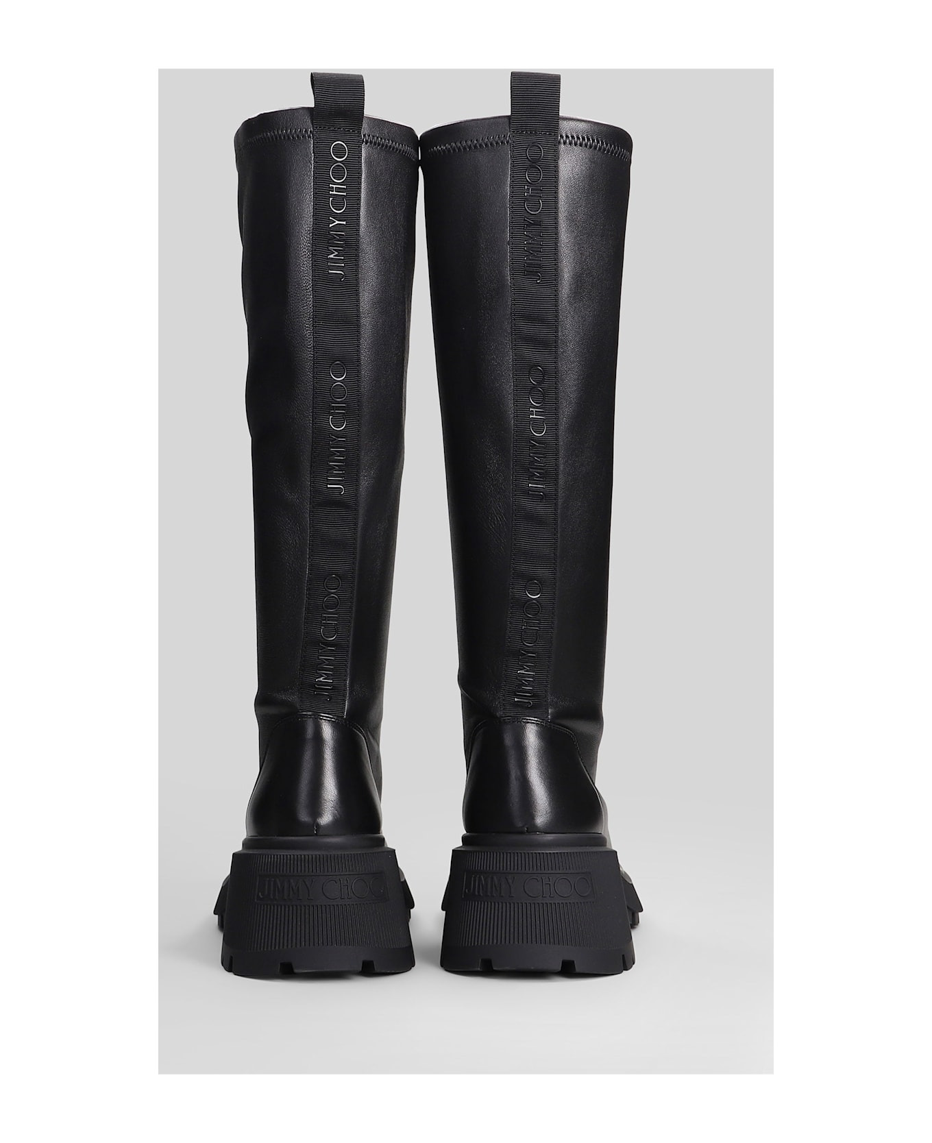 Lune Low Heels Boots In Black Leather - 4