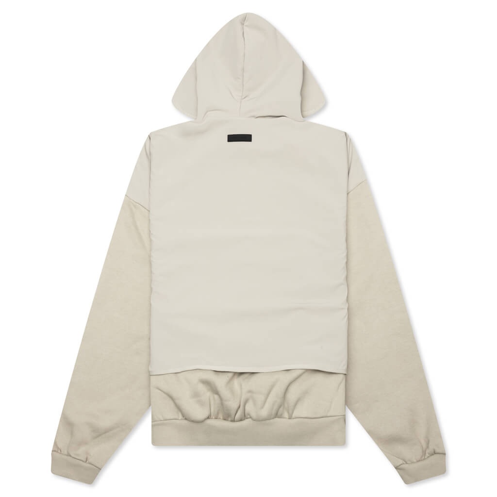 NYLON FLEECE HOODED SWEATER - SEAL - 2