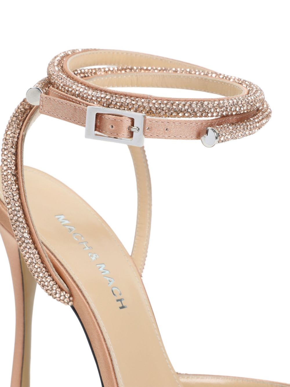 110mm Double Bow crystal-embellished satin pumps - 3