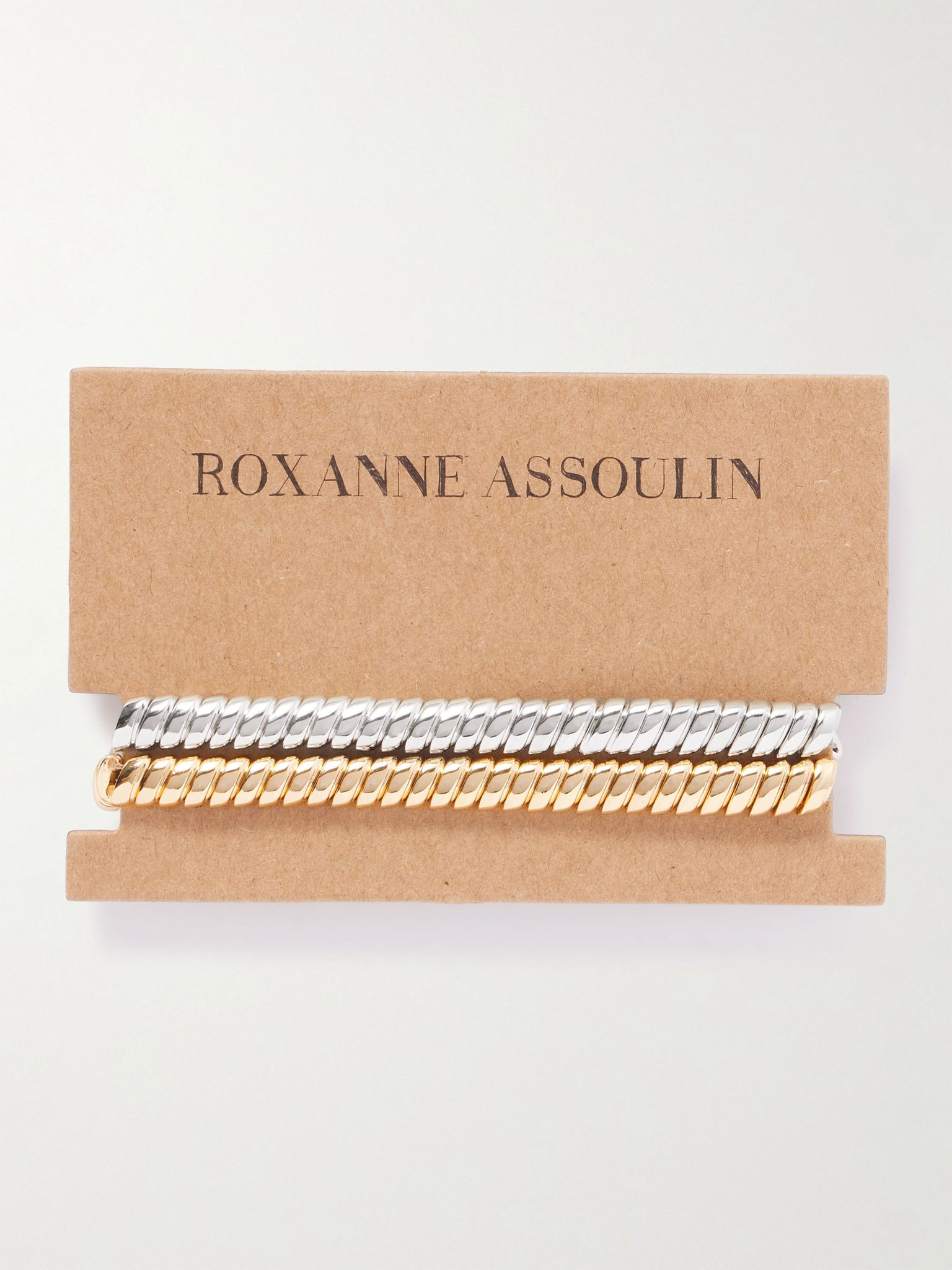 The Double Cobra set of two silver and gold-tone bracelets Gold - 5