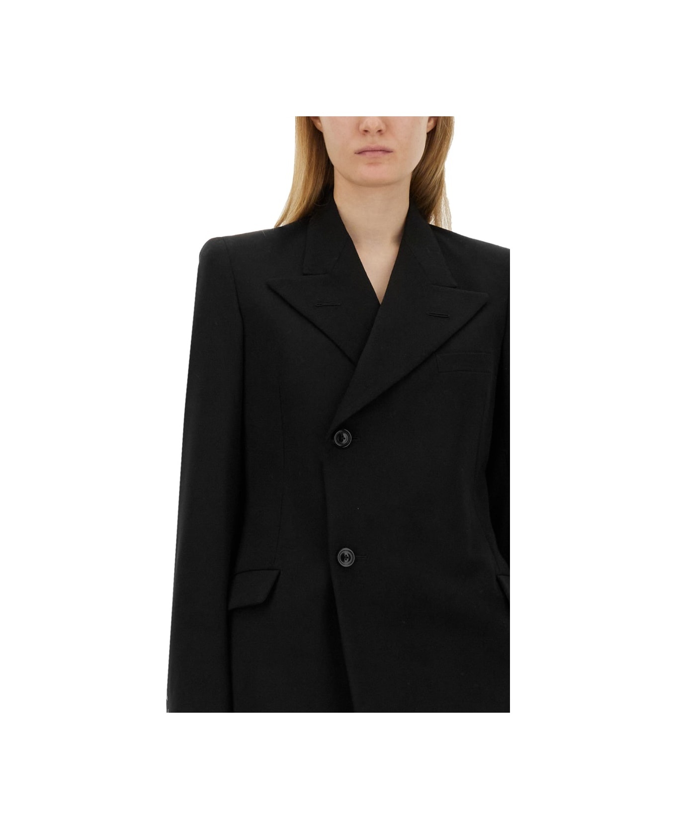 Black Wool Blazer - 4